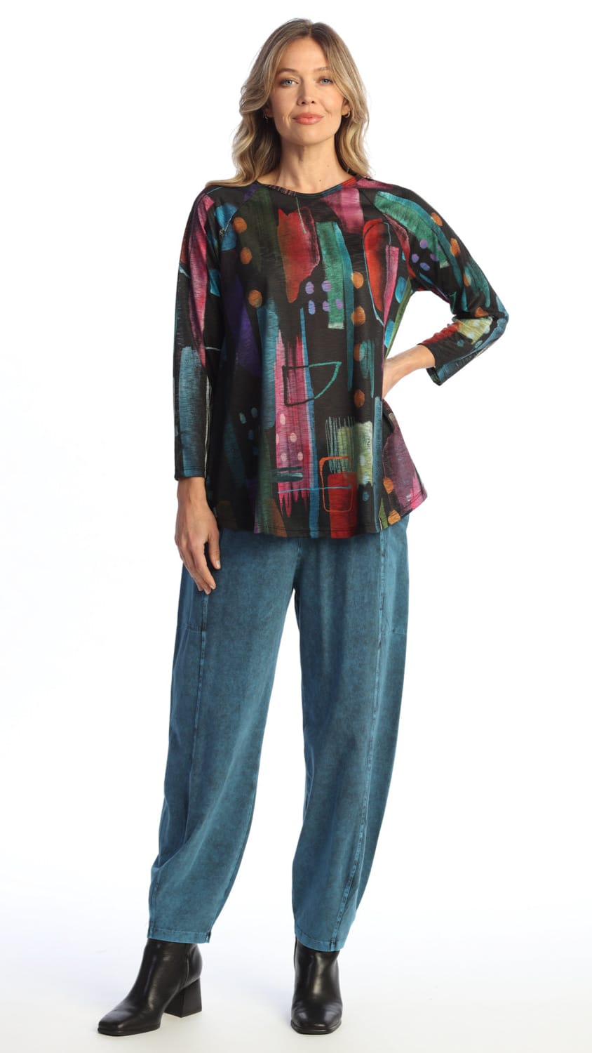 Jess & Jane A-Line Raglan Drape Top