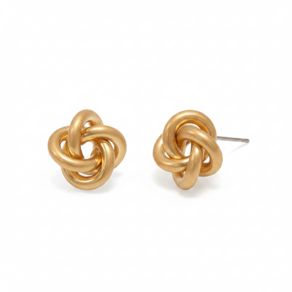 Knot Post Earrings - Multiple Metals