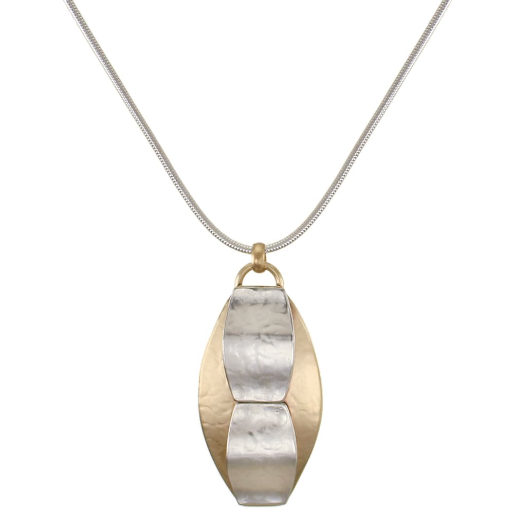 Marjorie Baer Layered Wavy Ovals Necklace - N1282D