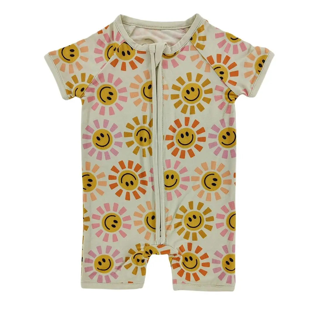 Little One Shop Short Bamboo Romper - Multiple Prints