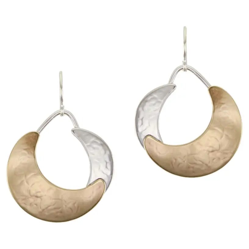 Marjorie Baer Large Layered Crescents Wire Earrings - E1318DW