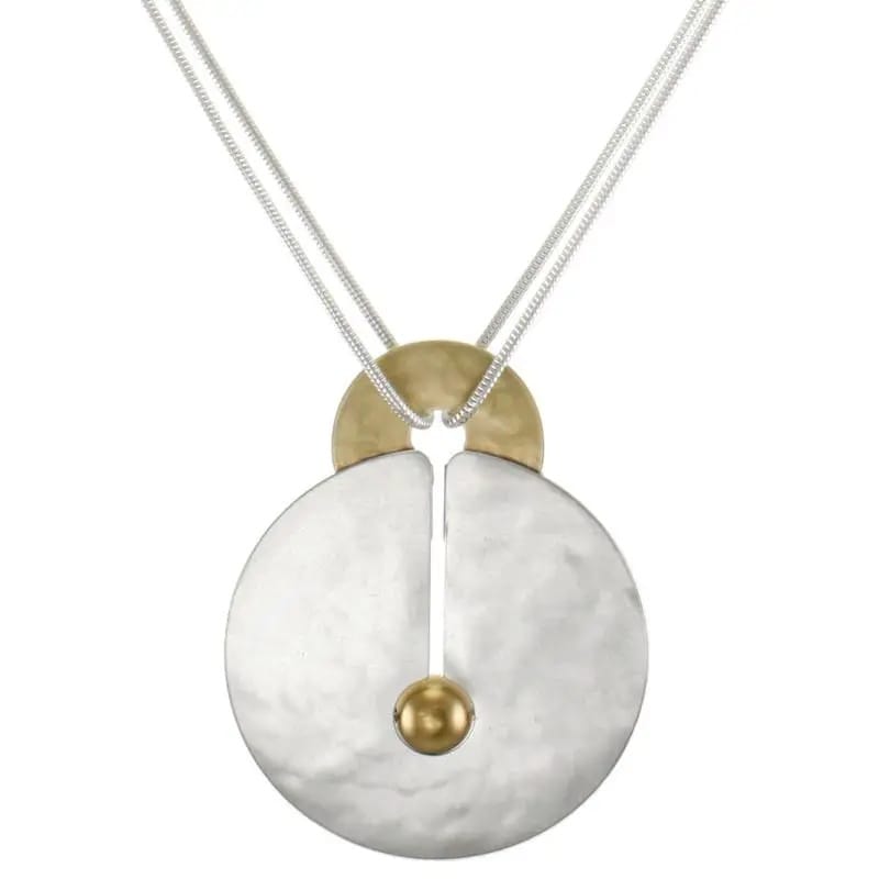 Marjorie Baer Layered Discs with Spherical Metal Bead Necklace - N8075D