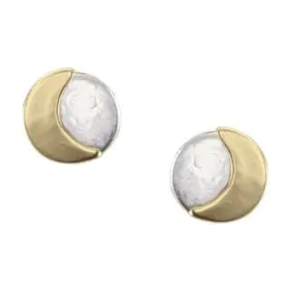 Marjorie Baer Mini Crescent Over Disc Post Earrings - E1628DP