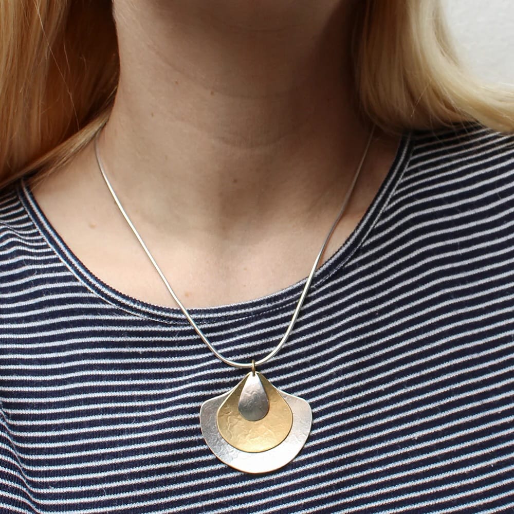 Marjorie Baer Wide Layered Teardrops Necklace - N1355D