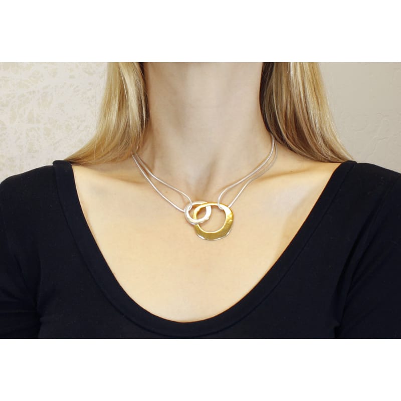 Marjorie Baer Interlocking Rings Necklace - N3128D