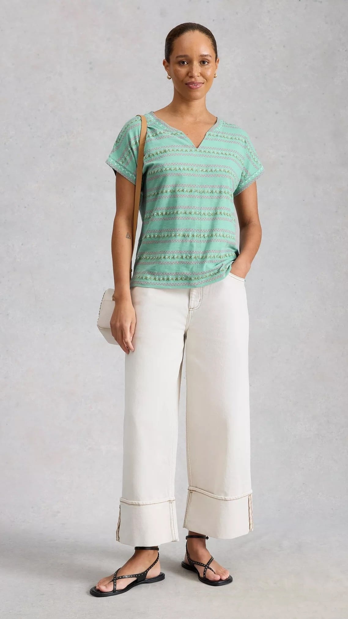 Nelly Short Sleeve Embroidered Tee - Multiple Colors