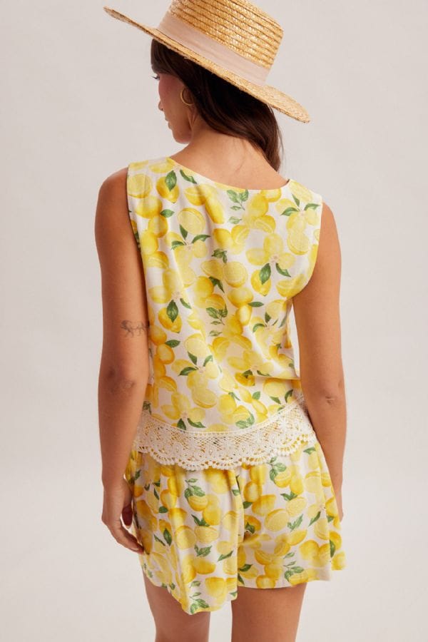 Lemon Crochet Tank