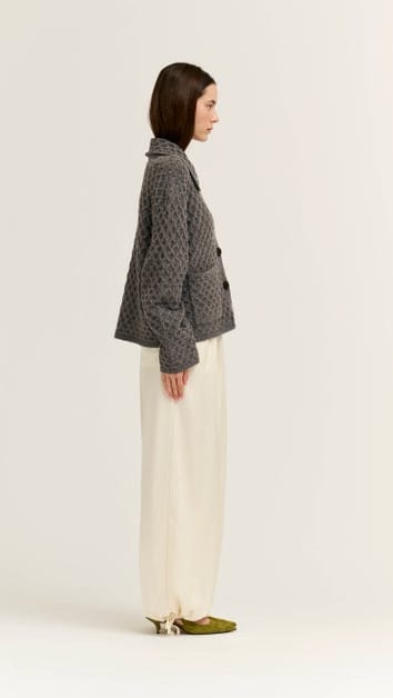 Textured Knit Sailor Cardigan - Multiple Colors