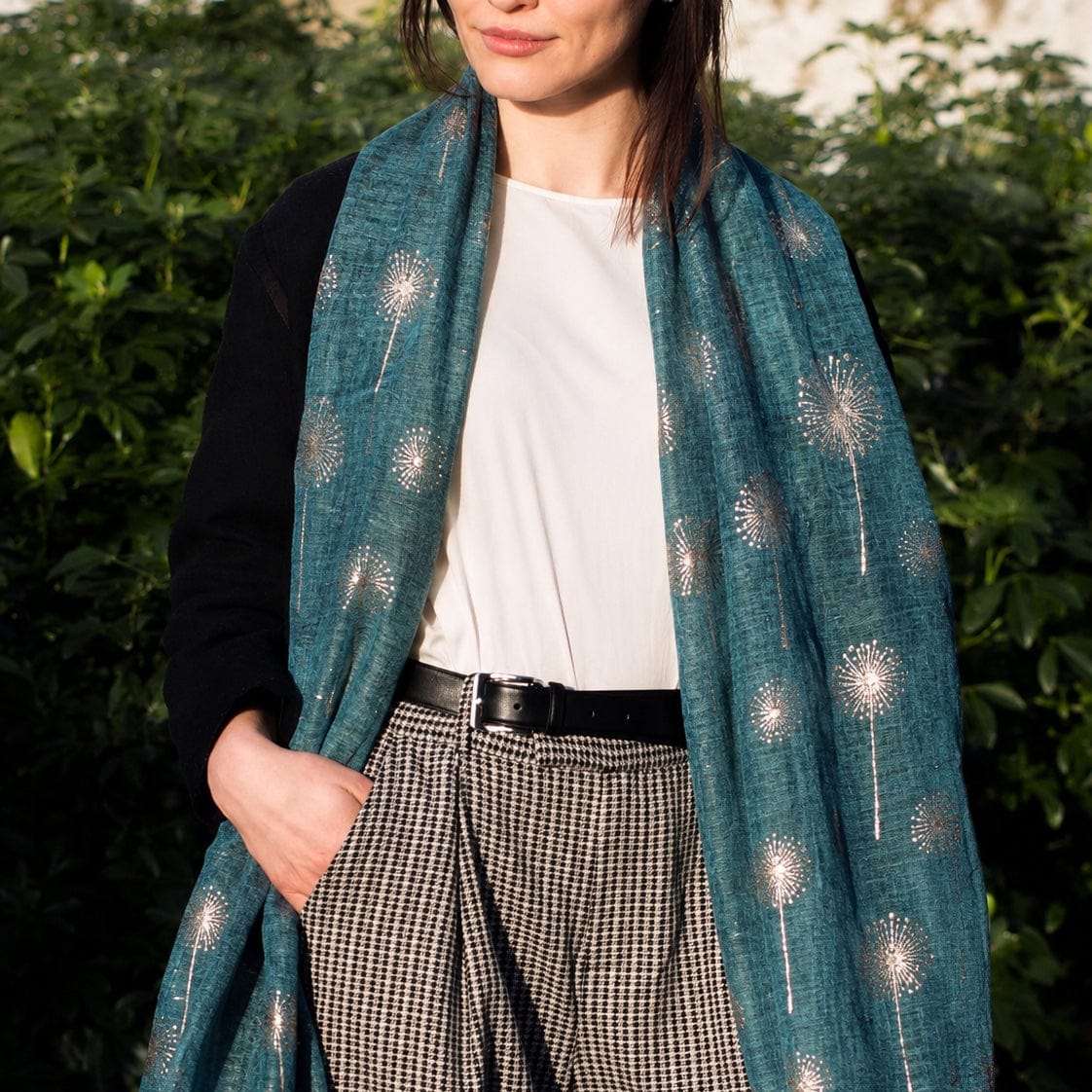 Studio Hop Thinking of You Rose Gold Dandelion Scarf