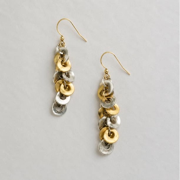 Volare Mixed Metal Cluster Motion Earring - #5932MSG