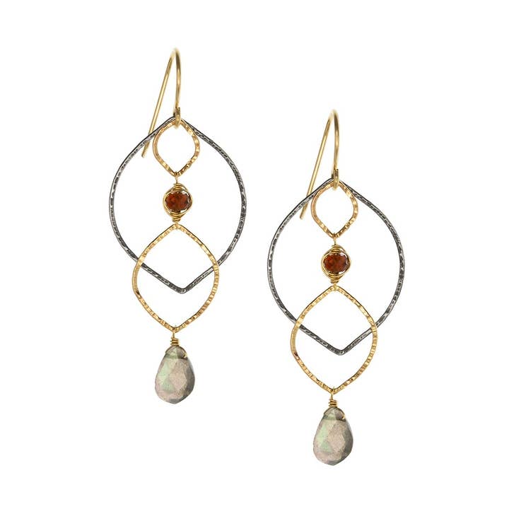 Laura J Designs Layered Labradorite Earrings