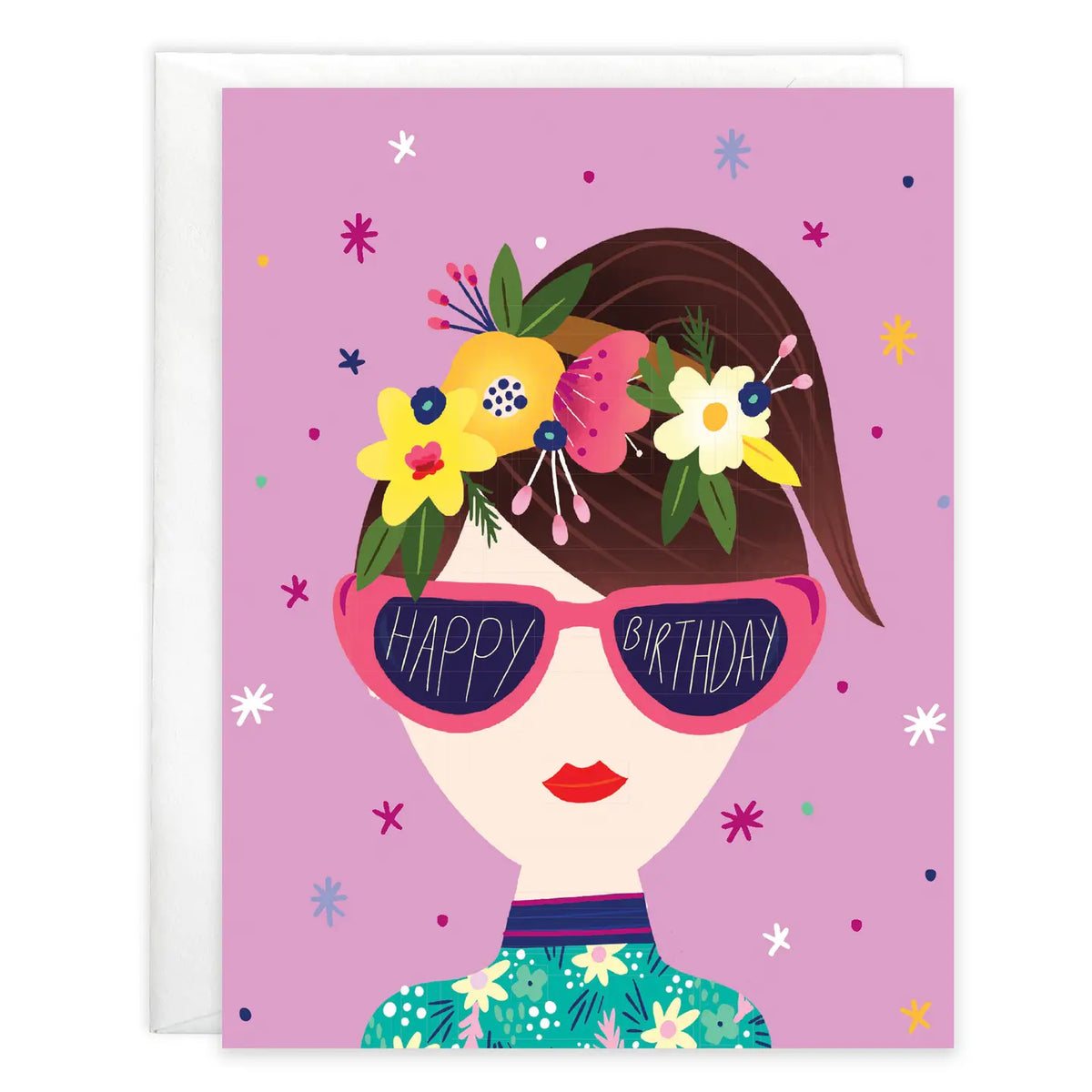 Sunglasses Girl Birthday Card