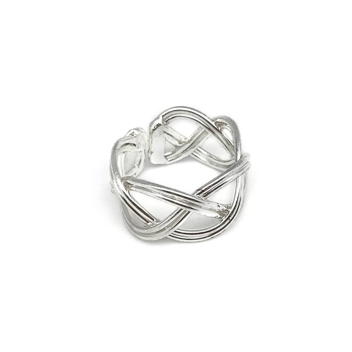Anju Jewelry Silver Loose Braided Wires Ring