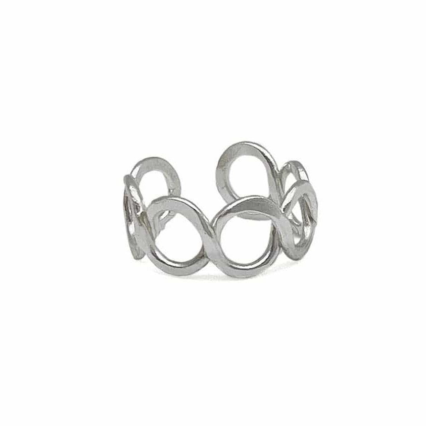 Anju Jewelry Silver Open Circle Ring - Multiple Metals
