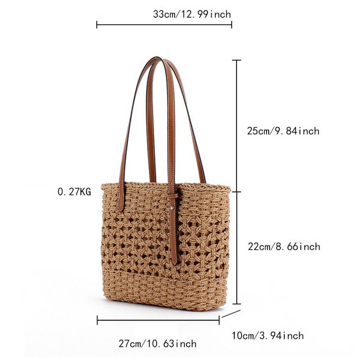 Stylish Large Hand Woven Tote