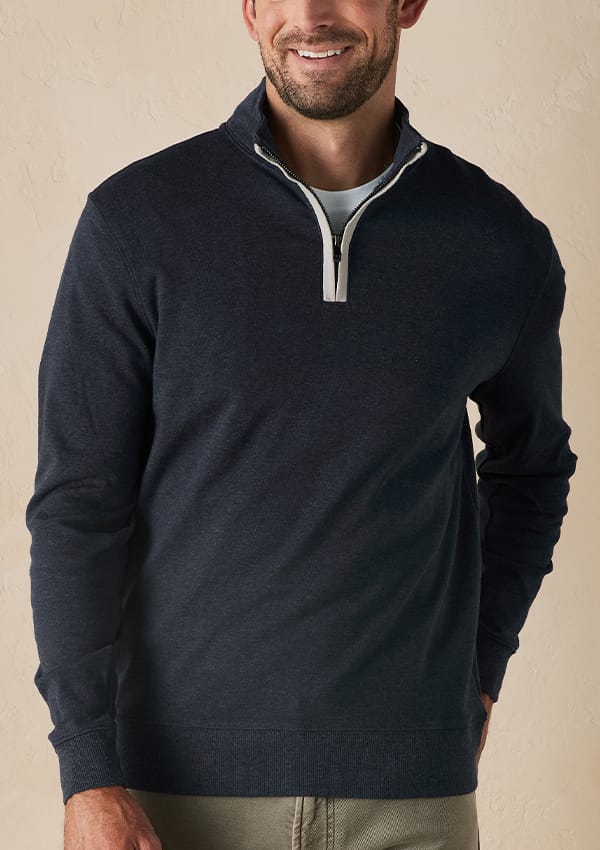 The Normal Brand Puremeso Weekend Quarter Zip Pullover