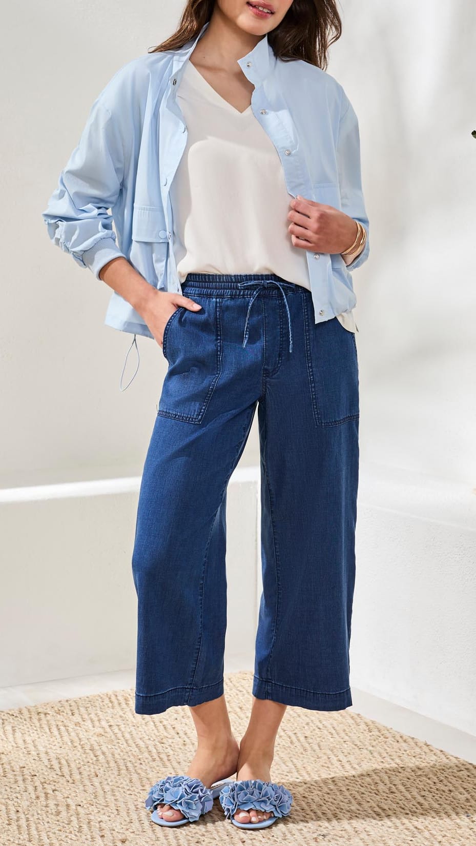 Tribal Audrey Wide Crop Jogger