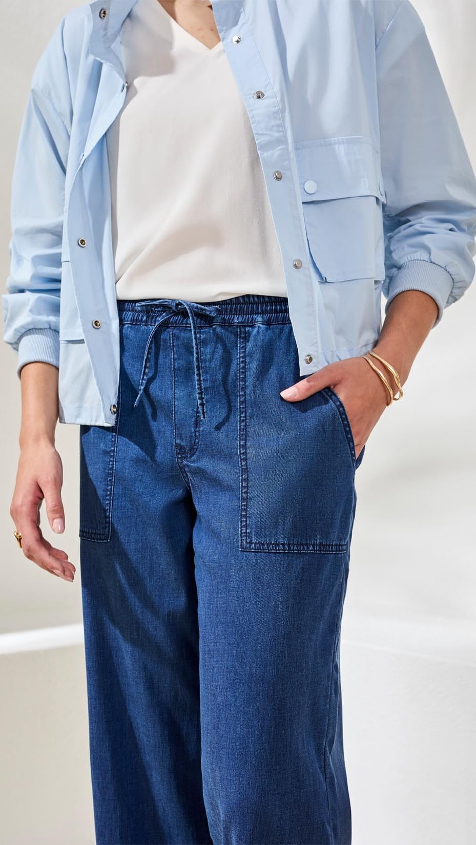 Tribal Audrey Wide Crop Jogger
