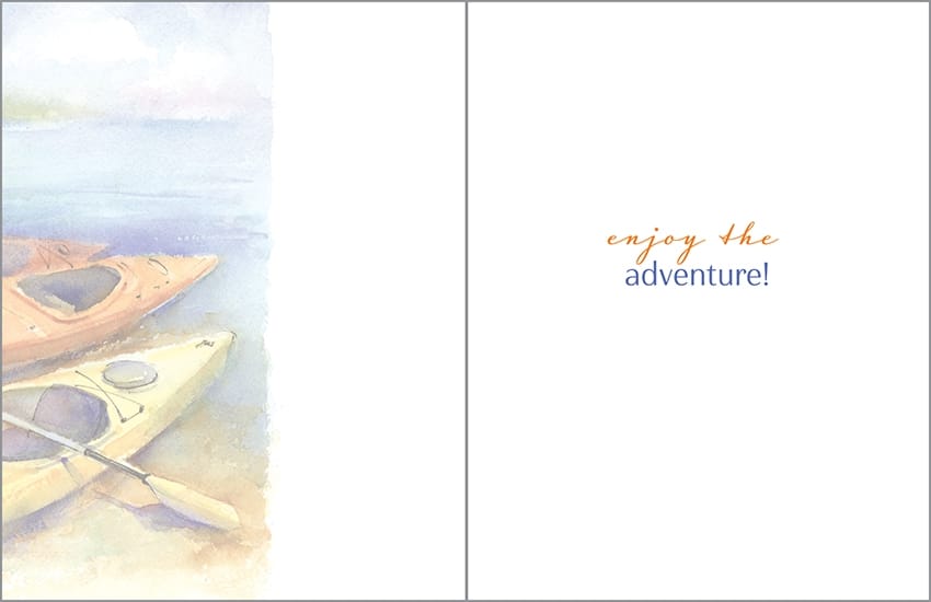 Gina B Designs Kayaks Birthday Card