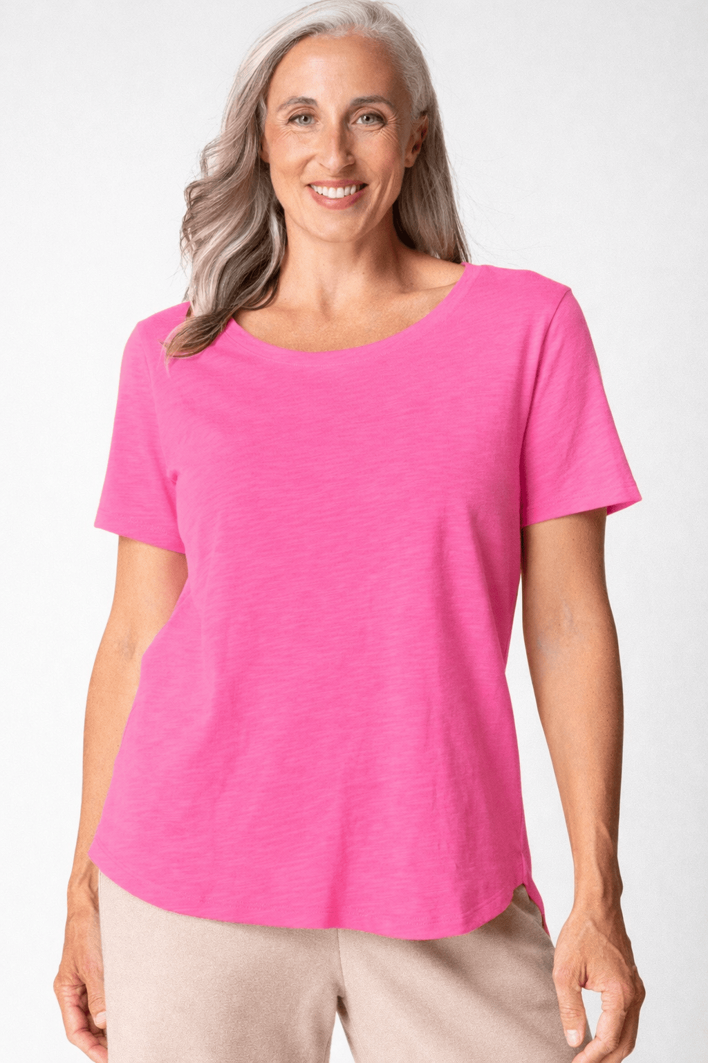 Escape Cotton Slub Hi-Low Short Sleeve Tee - Multiple Colors