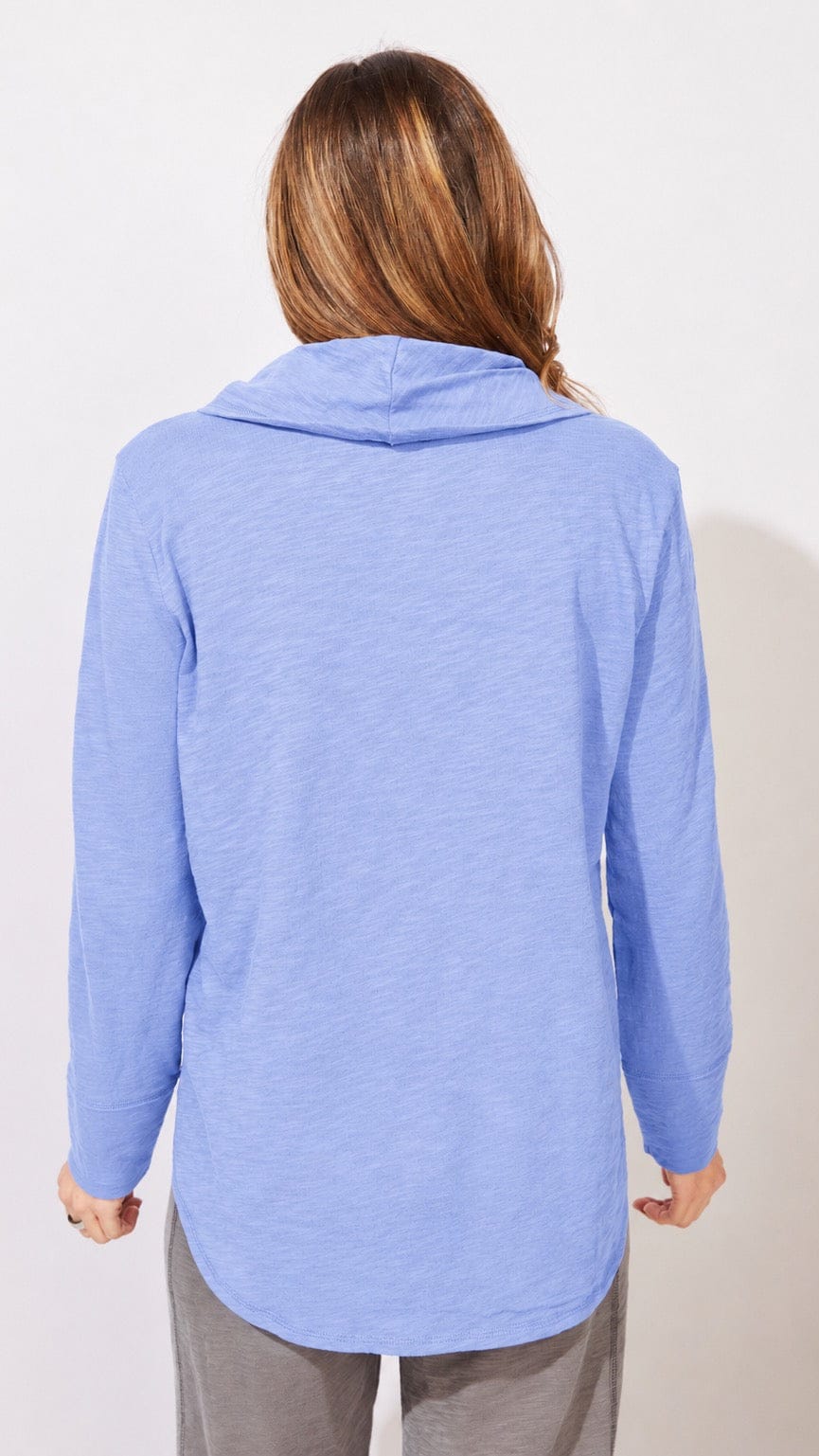 Escape Cotton Slub Hi-Low Cowl Tee - Multiple Colors