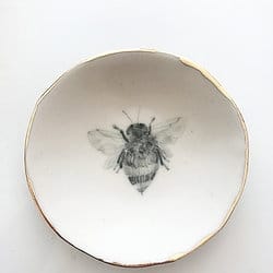 Ceramic Bee Handmade Jewelry Dish
