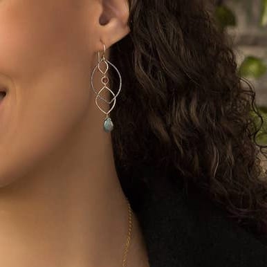 Laura J Designs Layered Labradorite Earrings
