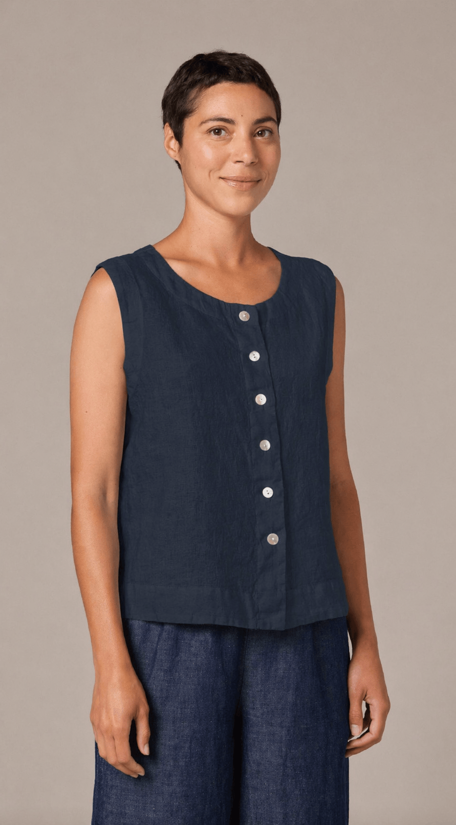 Cut Loose Linen Shirt Vest - Multiple Colors