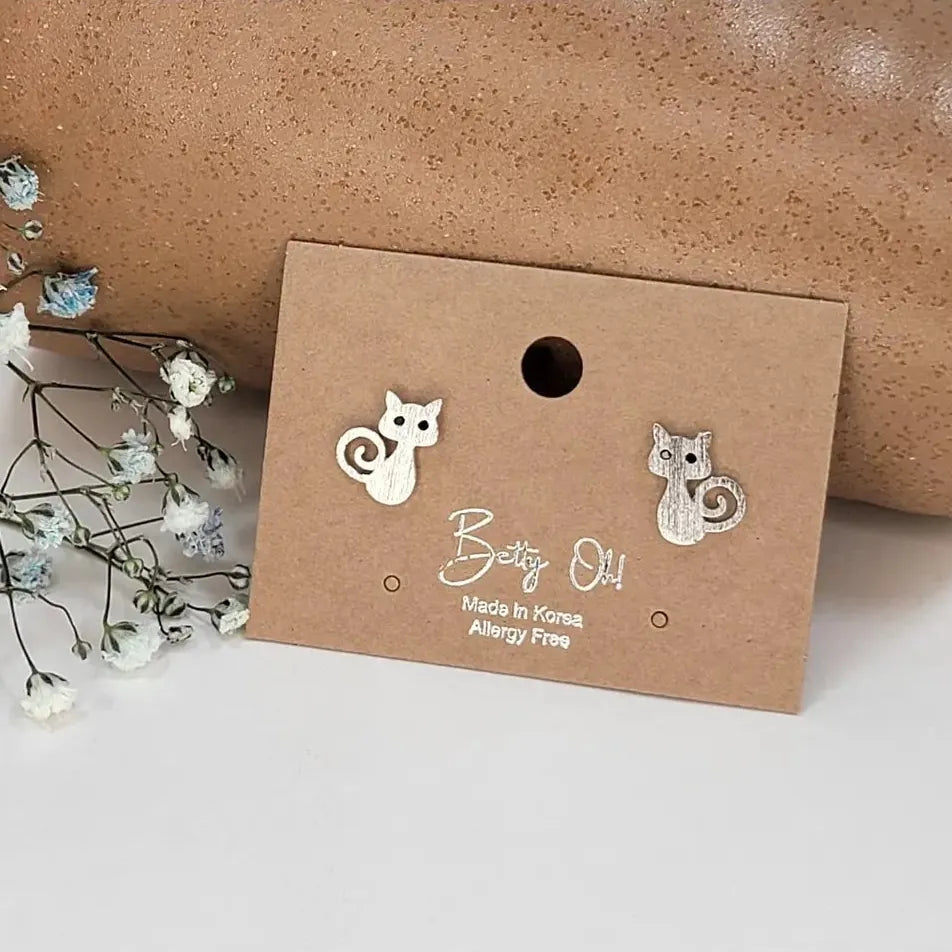 Betty Oh Cat Studs - Multiple Colors