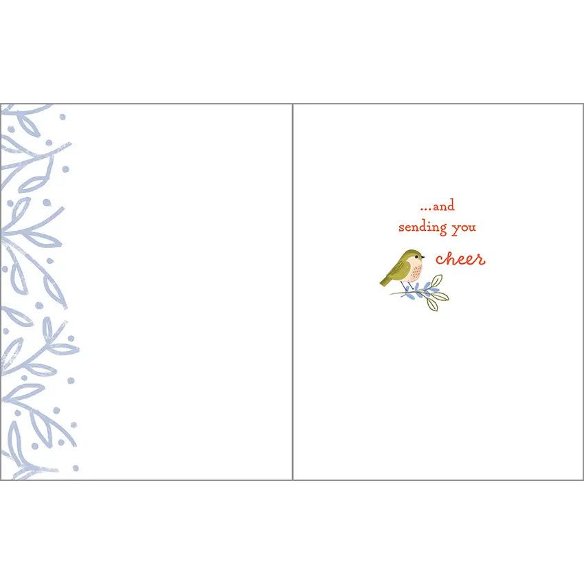 Bird On Tea Cup Thinking of You Greeting Card