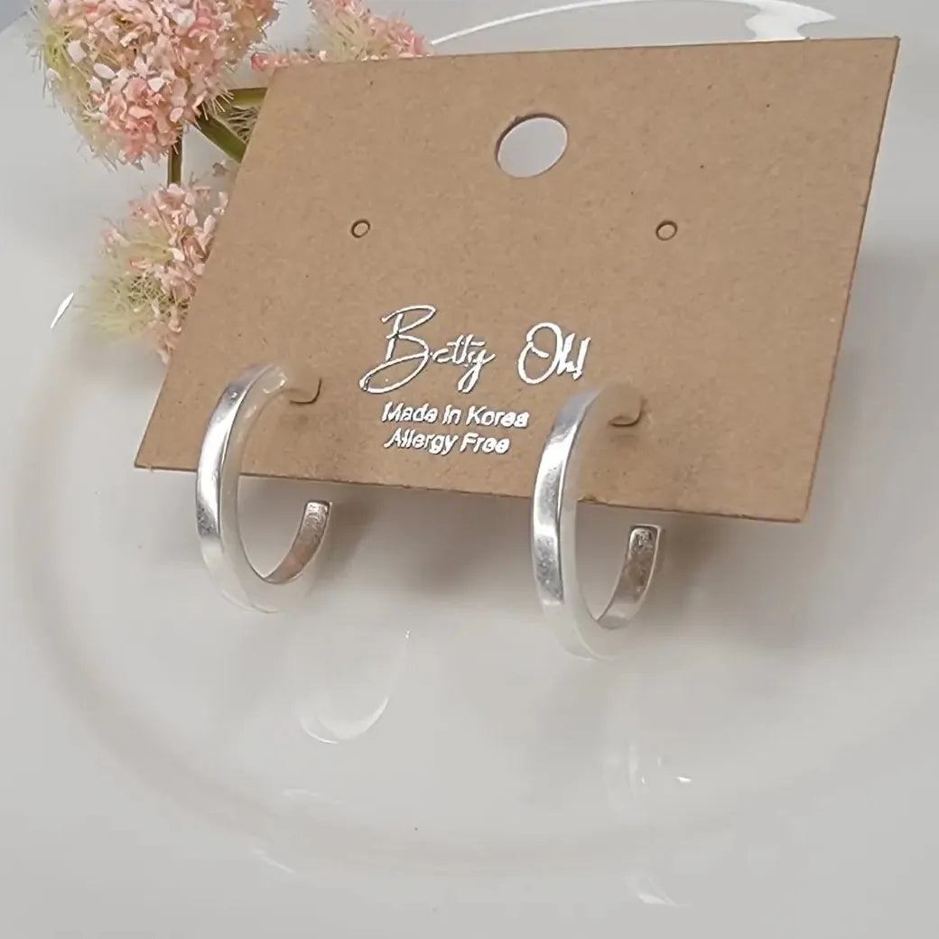 Betty Oh Matte Small Hoop Earrings - Multiple Colors