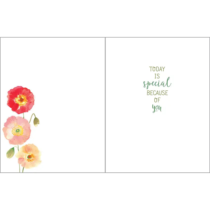 Simple Poppies Birthday Card