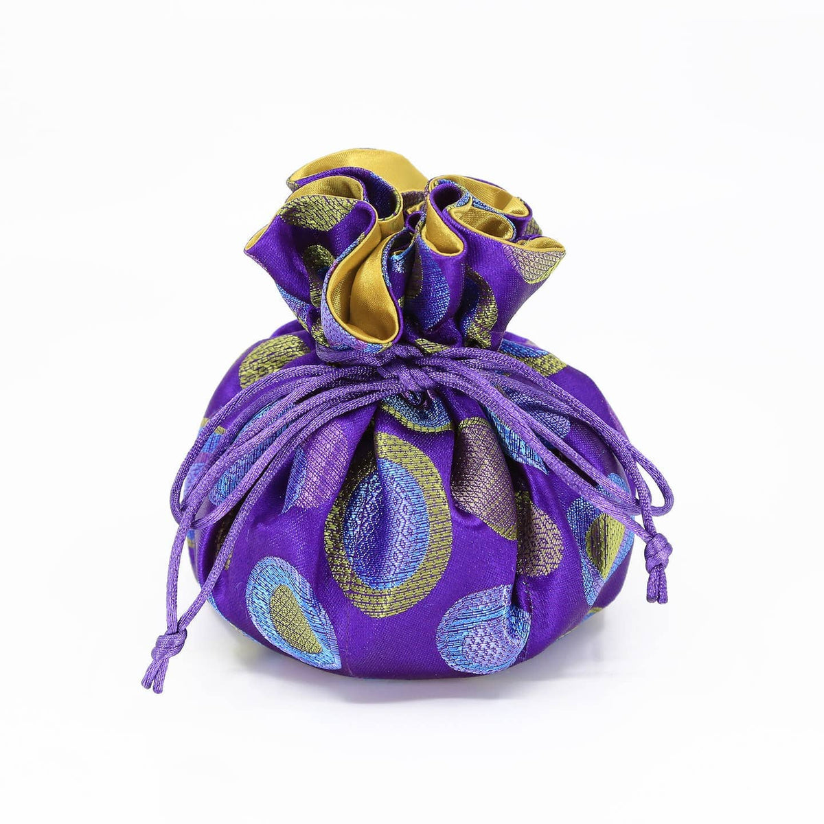 Silk Brocade Travel Jewelry Pouch - Multiple Patterns
