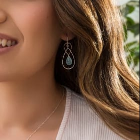 Laura J Designs Chalcedony Waves Earrings