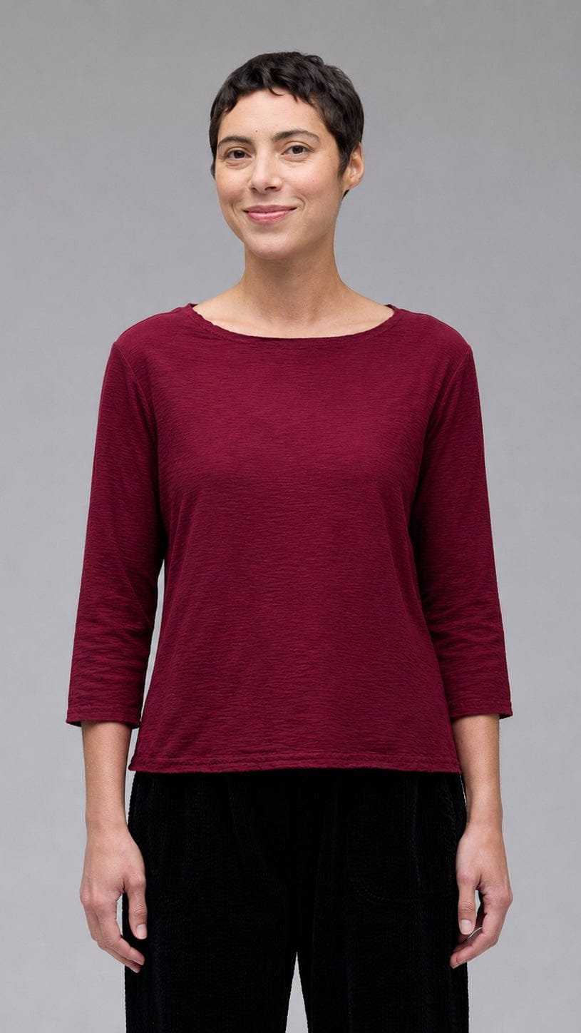 Cut Loose 3/4 Sleeve Boatneck Tee - Multiple Colors