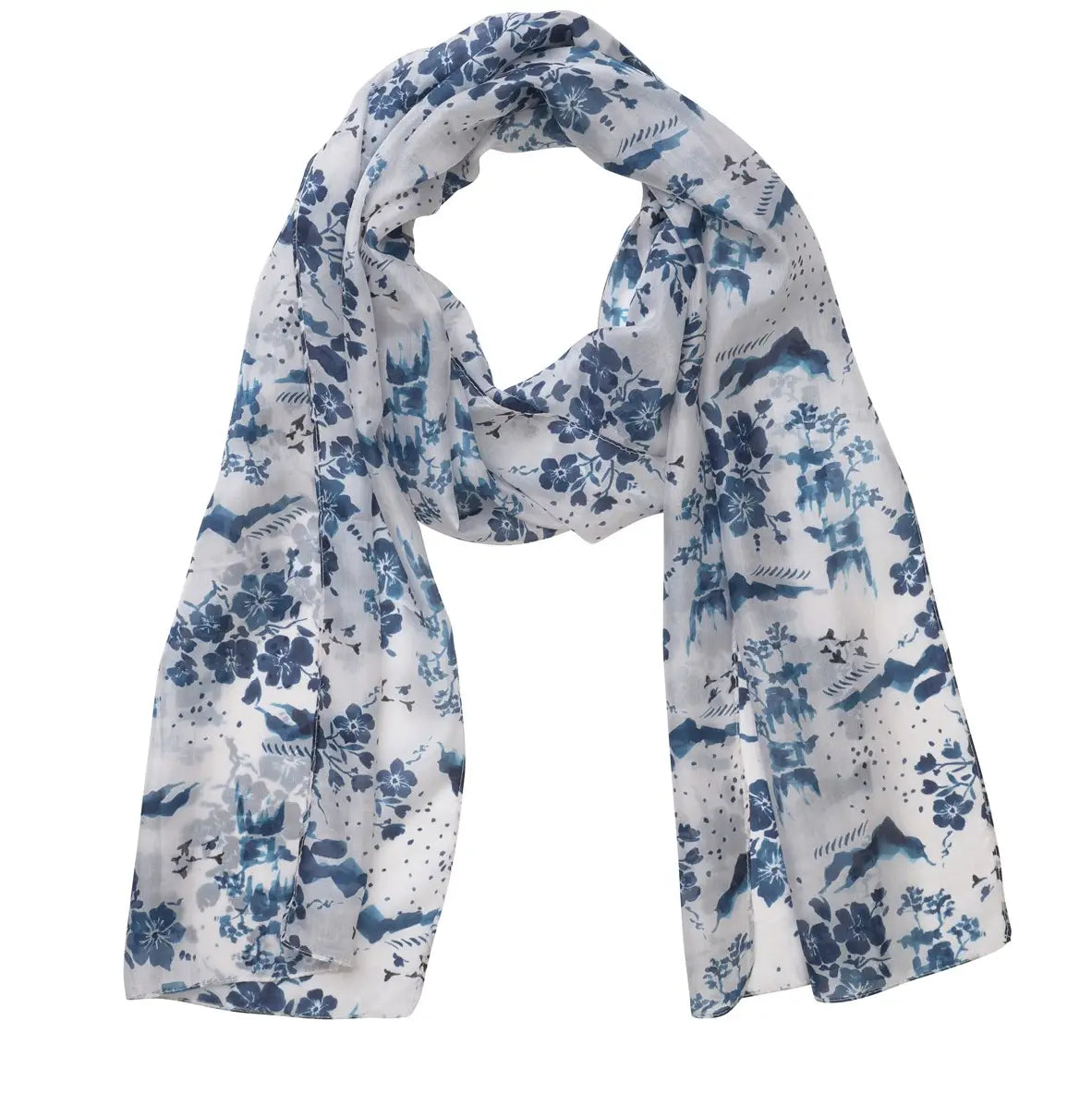 Quintessential Kyoto Cream Silk Scarf