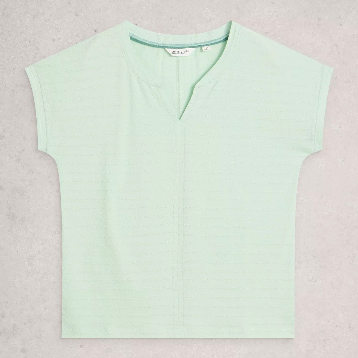 Nelly Notched Textured T-Shirt - Multiple Colors