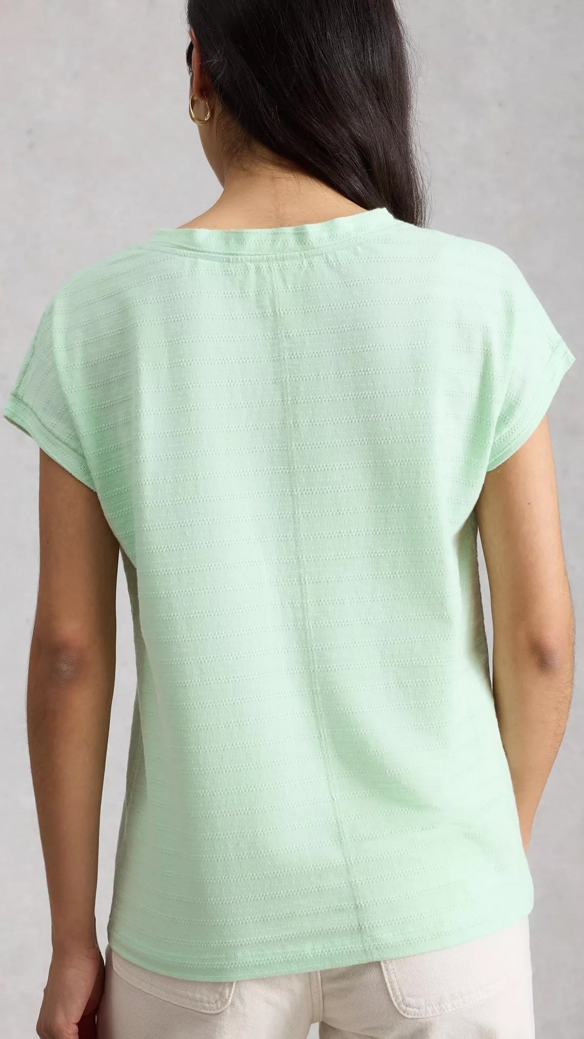 Nelly Notched Textured T-Shirt - Multiple Colors