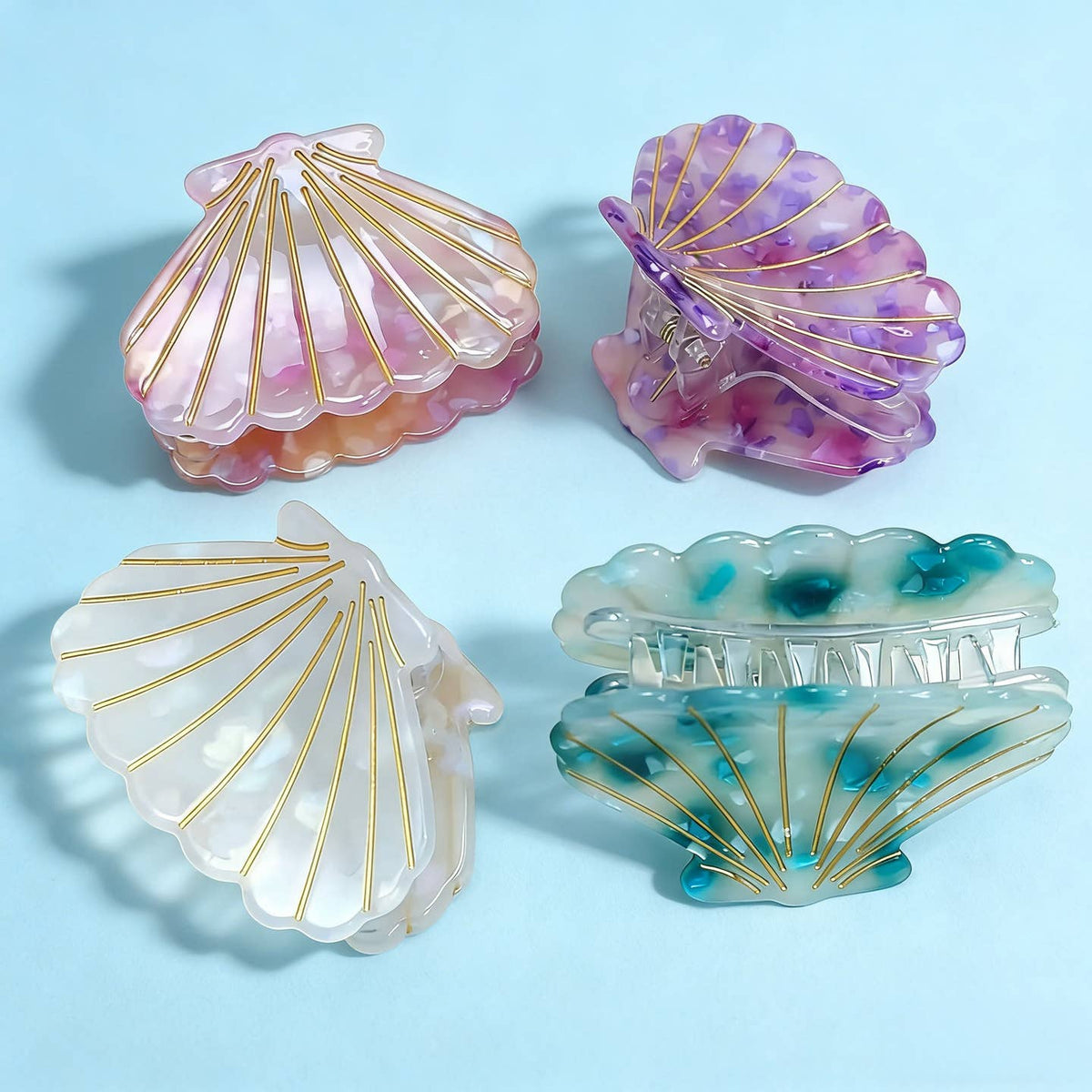 Small Shell Hair Claw - Multiple Colors