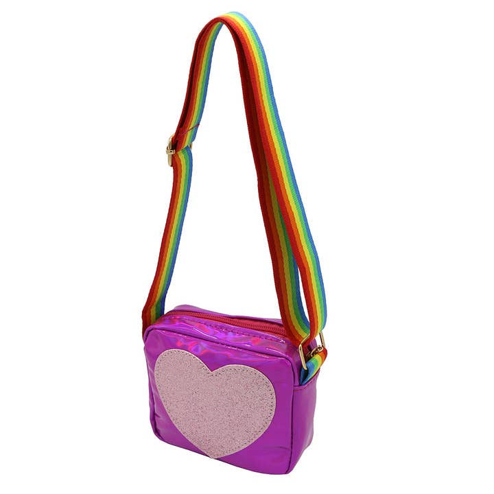 Sparkle Sisters Girls Heart Crossbody Purse - Multiple Colors