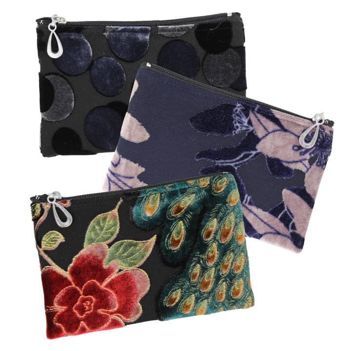 Dana Herbert Burnout Velvet Coin Purse