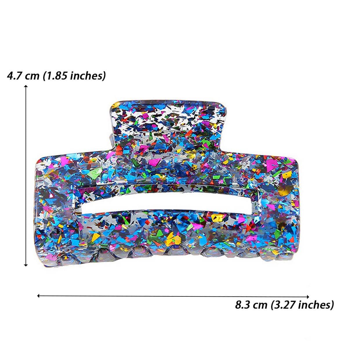 Square Sequin Hollow Hair Claw - Multiple Colors