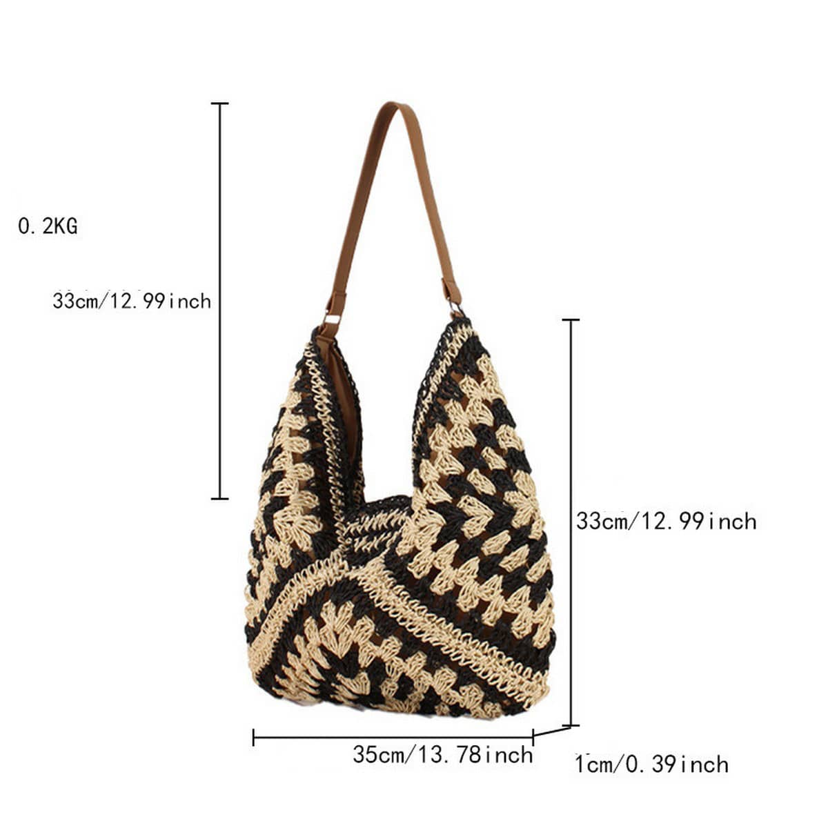 Retro Paper Rope Woven Bag - Multiple Colors