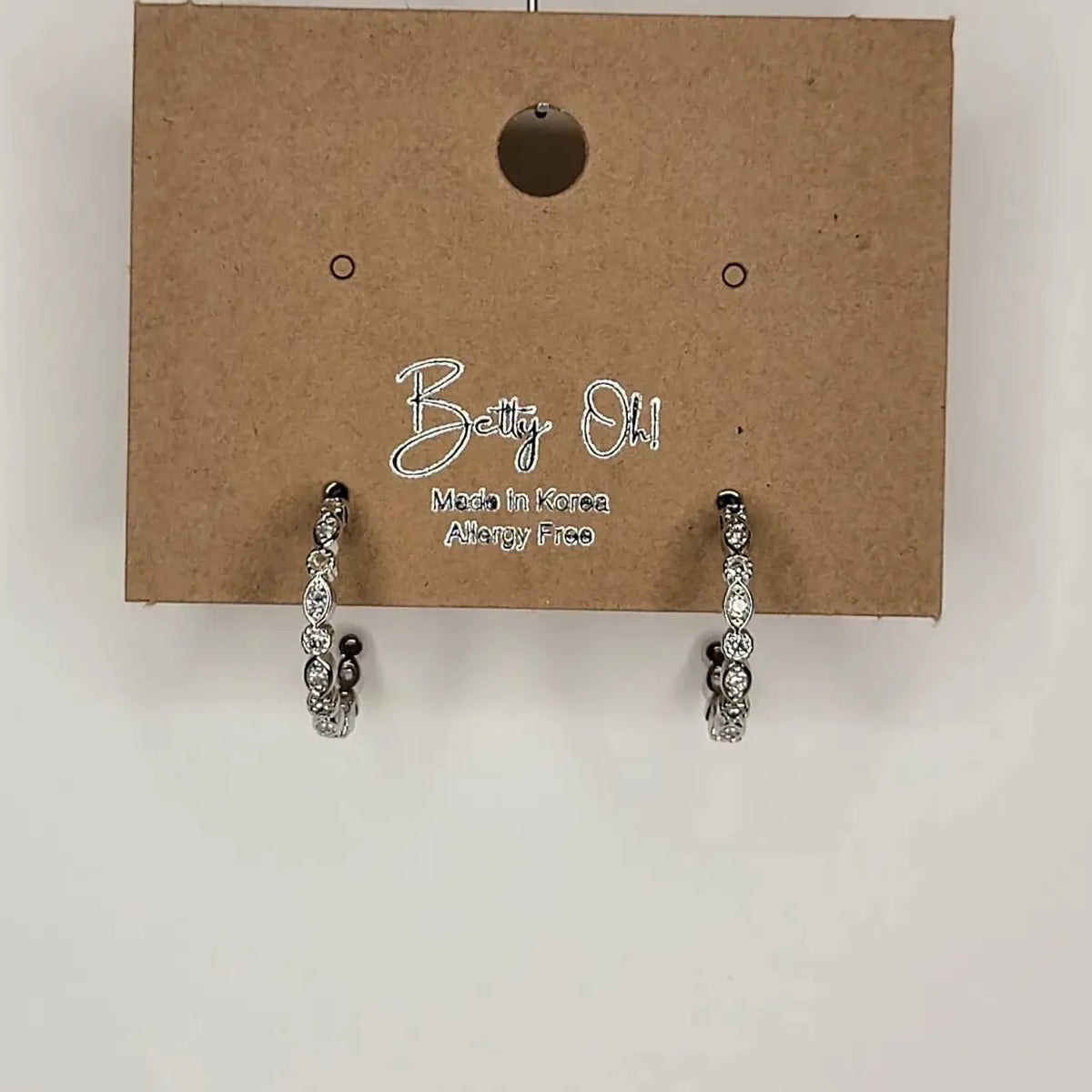 Betty Oh Small CZ Antique Hoops