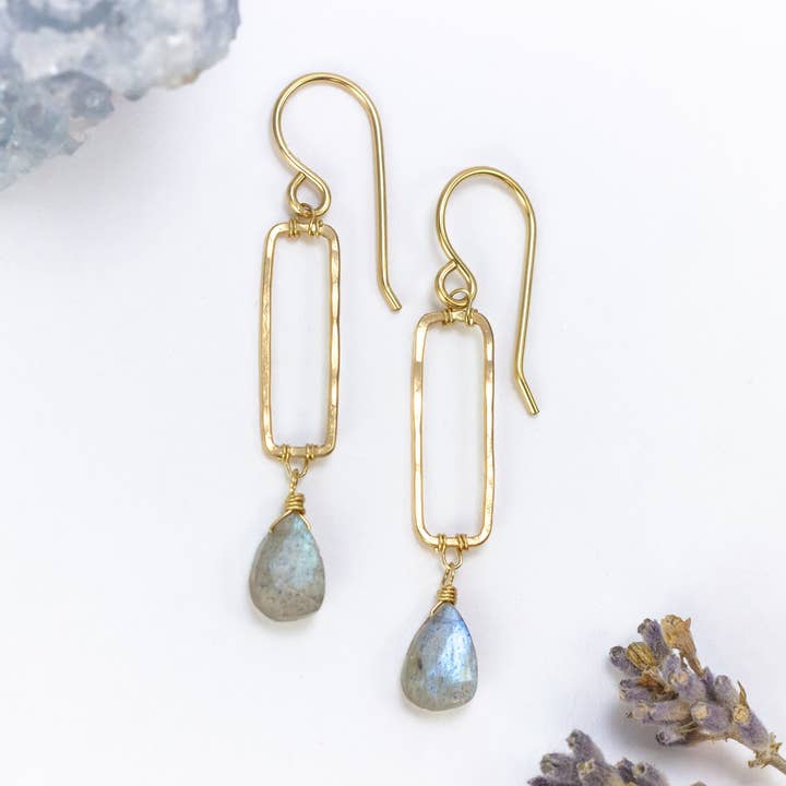 Laura J Designs Labradorite Elegance Earrings
