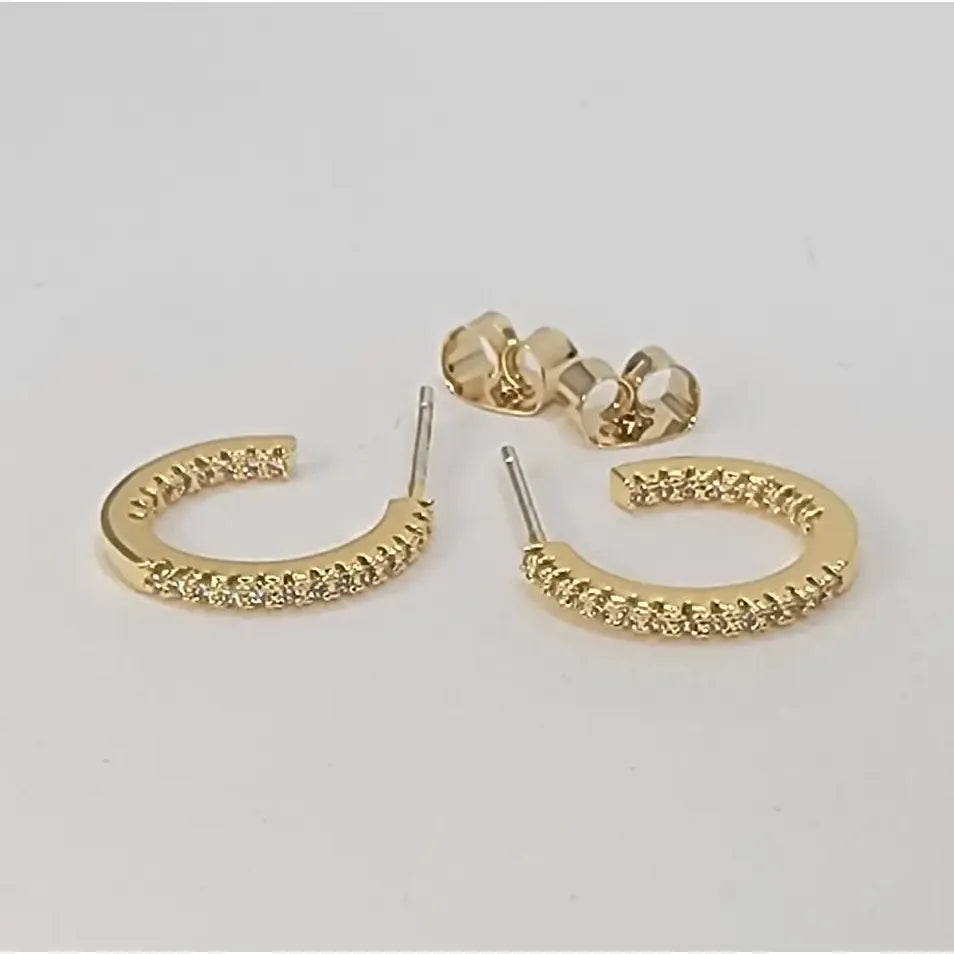 Betty Oh Small CZ Hoop - Multiple Colors