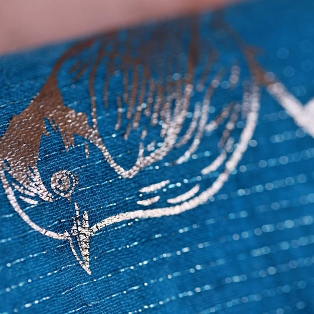 Studio Hop Great British Birds Rose Gold Foil Scarf