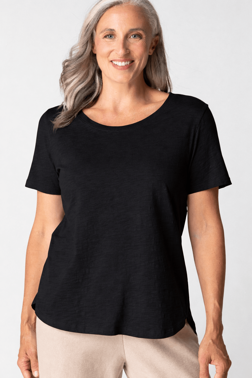 Escape Cotton Slub Hi-Low Short Sleeve Tee - Multiple Colors