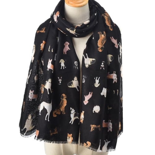 Cartoon Dog Scarf - Multiple Colors