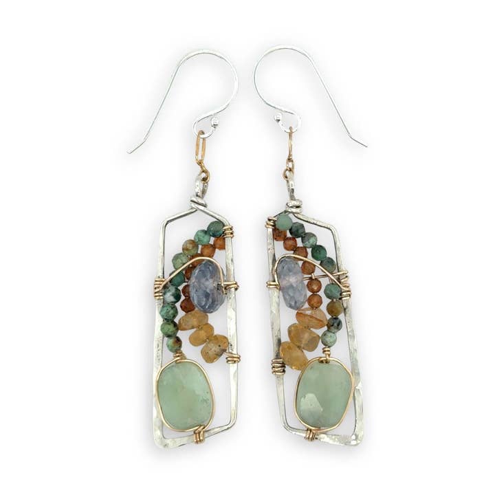 Art By Any Means Gemstone Parallelogram Earrings